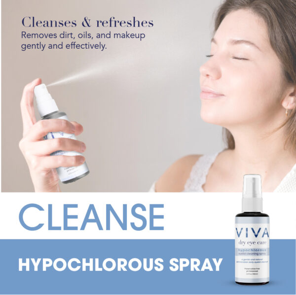 Image of Step 1 Cleanse with VIVA Hypochlorous Spray